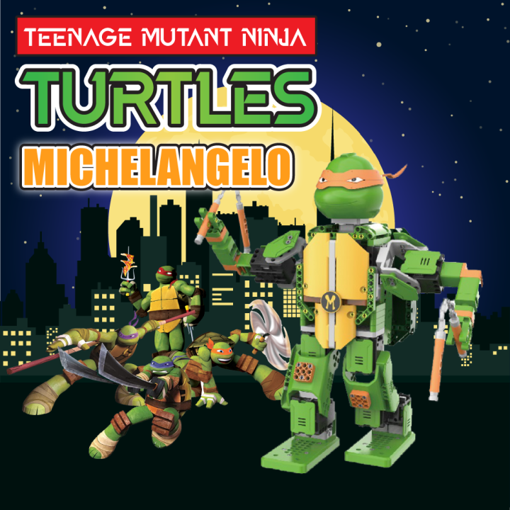 💥พร้อมส่ง💥 (NEW) Jimu Robot Turtles Michelangelo หุ่นยนต์เต่านินจาสีส้ม 🐢