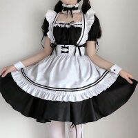 Women Maid Outfit Anime Long Dress S-3XL Black and White Apron Dress Lolita Dresse Women Cafe Costume Cosplay Горничная Mucama