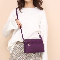 Tas Tangan Nilon Tahan Air Tas Wanita Multi-lapis Tas Selempang Kasual Wanita Kapasitas Besar Tas Bahu Dompet Ponsel