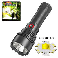 Twister.CK XHP70 LED Mini Flashlight 3 Levels IPX4 Waterproof TYPE-C Charging Outdoor Super Bright Strong Light Fixed Focus Aluminum Alloy Flashlight