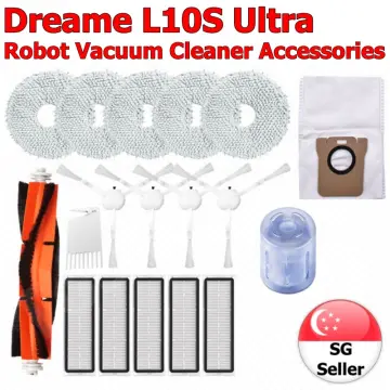 Dreame D10 Plus Robot Vacuum Cleaner Accessories Main Brush Side Brush Dust  Bin Filter Mop Pad Dust Bag Brush Cover