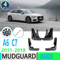 สำหรับ Audi A6 Sedan Saloon Avant C7 2011 ~ 2018 4th 4 Gen รถ Fender Mudguard Mud Flaps Guard Splash Flap รถอุปกรณ์เสริม