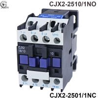 CJX2-2510 CJX2-2501คอนแทค AC 25A 3เฟส3ขั้วแรงดันไฟฟ้า380V 220V 110V 36V 24V 50/60Hz รางดินติดตั้ง3 P + 1NO/3P + 1NC