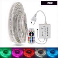 5/10/15/20/30 LED RGB Strip Light IP67 ไฟ LED เทปยืดหยุ่นกันน้ำ เปลี่ยนสี SMD 5050 สวนกลางแจ้งตกแต่งบ้านไฟสตริง สำหรับห้องที่เชื่อมต่อได้ ไฟเทปใน