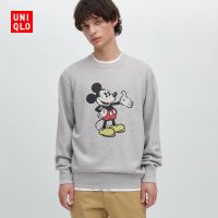 ❍◈ Uniqlo เสื้อกันหนาว คอกลม สําหรับผู้ชาย ผู้หญิง 456395