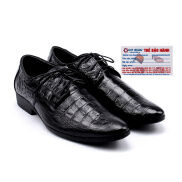 Shoes men s glorious cowhide crocodile grain black HK7128