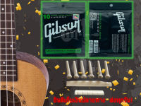 สายกีตาร์ gibson Gibson SUPER ULTRA LIGHTS โปร่ง เบอร์ 10 หรือ 9 พร้อม เชตหมุด(เลือกสีหมุด+หย่อง+นัท ได้) 6 ตัว+หย่องบน,หย่องล่าง มีเก็บปลายทาง