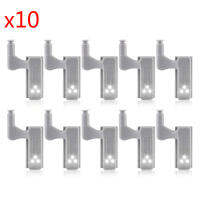 10Pcs Cabinet Closet Automatic Hinge LED Sensor Light For Kitchen Livingroom Bedroom Cabinet Cupboard Closet cool white lamp