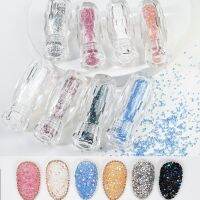 Nail Glass Beads Diamonds Pixie Crystals Rhinestones Glitter Press on Nails Shine Micro Stones Parts AB Color 1.2mm Manicure