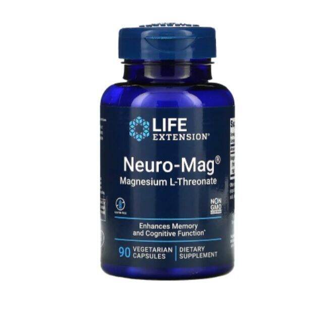 Life Extension, Neuro-Mag, Magnesium L-Threonate, 90 Vegetarian ...