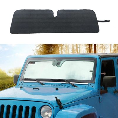 【cw】 For Jeep Wrangler TJ JK 1997 2017 Car Front Windshield Sunshade Anti UV Ray Window Sun Visor Protector Cover Accessories ！