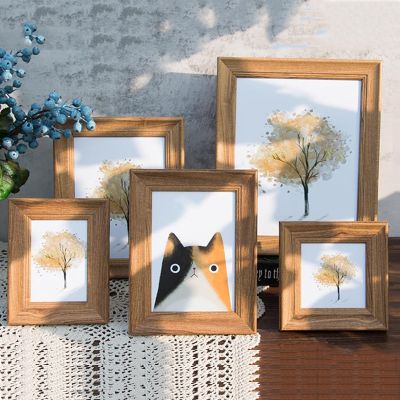 【CW】 Photo Frame Horizontal Wall Hanging Rectangle Resin Picture Desk Layout