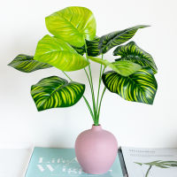 【cw】Simulation Artificial Green Fake Plant Large Leaves Evergreen Decoration Home Living Room Balcony Background Furnishings ！