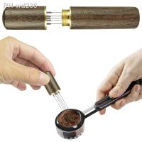 Espresso Stirrer Stainless Steel Needle Type Coffee Stirring Tool Coffee Powder Stirring Tool With Natural Wood Handle Espresso