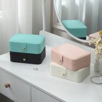 Travel Jewelry Box PU Leather Small Jewelry Organizer for Women Girls Portable Mini Travel Case Display Storage Holder