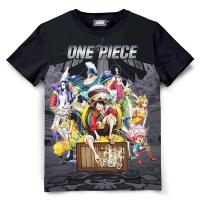 เสื้อยืดวันพีช ผ้าสปอร์ต One piece STAMPEDE-1126-BK