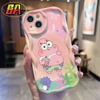 เคสด้านหลังป้องกันการกระแทกสำหรับ Samsung Galaxy A12 A13 4G M11 A11 A71 A31 3D ลายการ์ตูนน่ารักสปันจ์บ็อบครีมเคสนิ่มใส่โทรศัพท์