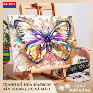 Tranh tô màu Số hóa nghệ thuật Cánh bướm MS638 40x50cm BALODY có khung, màu
