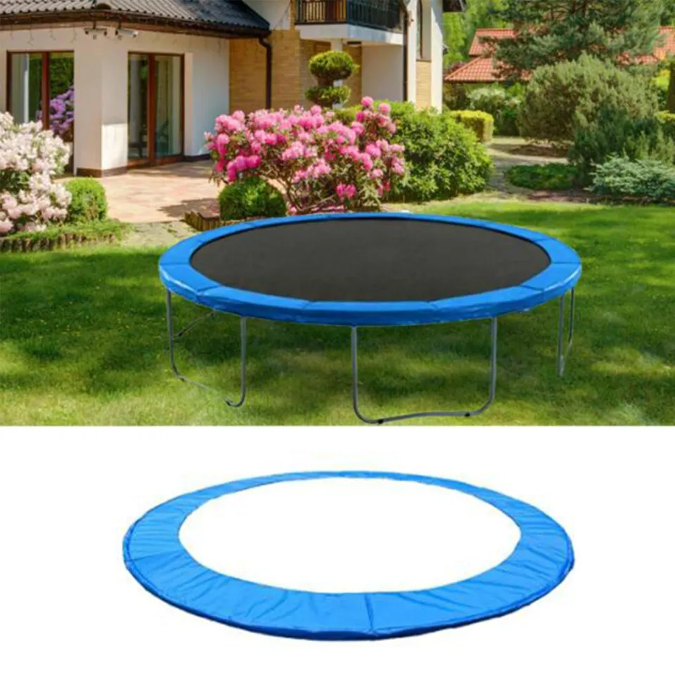 Trampoline Spring Cover Spring Edge Protection Waterproof Safety Mat  Weatherproof Tear-Resistant Round Frame Pad With Straps