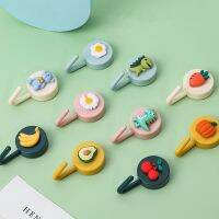 1pcs Cartoon Fruit Free Punching Door Without Trace Nail Small Hook Clothes Hook Mounted Wall Hook Wall Hooks Plastic Decorative