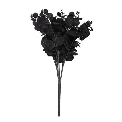 20 Heads Artificial Black Eucalyptus Flower Plant Wedding Party Decoration