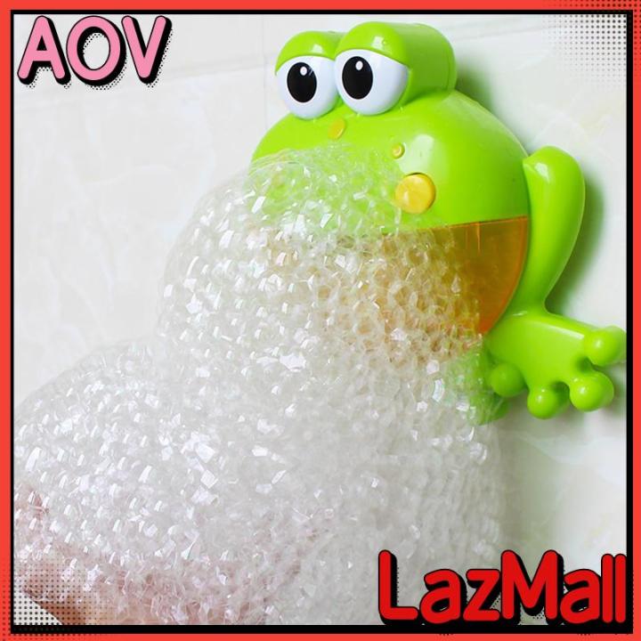 aov-baby-bath-bubble-toy-กบไฟฟ้า-bubble-blower-พร้อมเพลงน่ารักการ์ตูนรูป-bubble-machine-toy