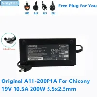 เครื่องชาร์จ AC อะแดปเตอร์ของแท้สำหรับ Chicony A11-200P1A 19V 10.5A 200W MSI CLEVO P650RG P670RG กิกะไบต์แหล่งจ่ายไฟแล็ปท็อป15X V6