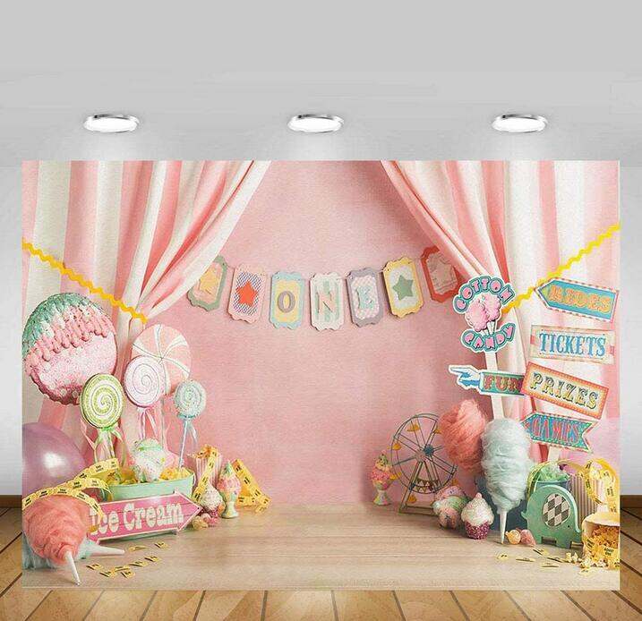 Pink Sweet 13th Backdrop Happy Birthday Party Girls Photo Background Banner