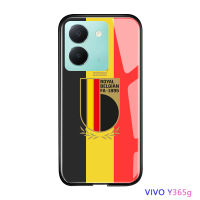 Volans เคสตราสโมสรฟุตบอลลีกหรู5G สำหรับ Vivo Y36 Y36เคสป้องกันกระจกเทมเปอร์ฝาหลังกันกระแทก