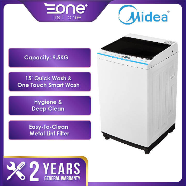 【Own Truck Delivery】Midea 9.5KG Fully Auto Washing Machine MA100W95/WK