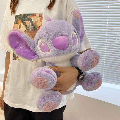 Stitch Disney Purple Lilo Plush Doll Toys Kawaii Soft Stuffed Gifts Cartoon