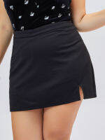 Cider Cider Curve Plus Solid Slit Basic Skort กระโปรงผู้หญิง กระโปรงแฟชั่นผญ สำหรับสาวพลัสไซส์