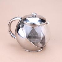 กาชงชา สแตนเลส กาชงชาจีน กาน้ำชา เก็บความร้อน มีที่กรอง ทรงกลม 900 ml Stainless Steel Tea Pot