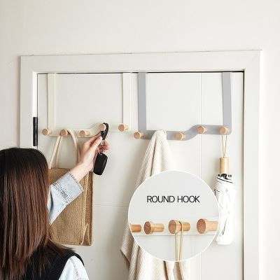 【YF】 Hooks Over The Door 5/6/7 Home Bathroom Organizer Rack Clothes Coat Hat Towel Hanger Assemblable Storage Hanging