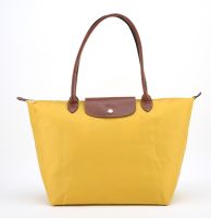 ∏✶ ของแท้100 Longchamp Women Bags Le Pliage Original Dumpling Bag 1899089C91 ขนาดใหญ่ Longhandle ไนลอนกระเป๋าสะพายไหล่พับช้อปปิ้ง Bag Yellow Made ในฝรั่งเศส