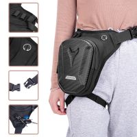 RZAHUAHU Riding Motorcycle Drop Leg Waist Side Bag Hard Shell Waterproof Motorbike Tactical Travel Phone Purse Pack Bags