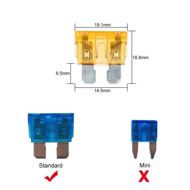 กล่องเบลดฟิวส์-แบบ-10-ทางพร้อมไฟ-led-และ-ฟิวส์-10-ชิ้น-และ-ขั้วต่อ-10-ชิ้น-และ-สติกเกอร์-1-ชิ้น