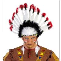 Indian chief headdress Halloween costume hat colorful headband cosplay CN(Origin)