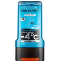 L’OREAL MEN EXPERT New Cool Power Ice Cool Shower Gel Ultimate Freshness Body Face Hair เจลทำความสะอาดผิวกายหน้าและผมสำหรับผู้ชายสินค้านำเข้าจากออสเตรเลีย