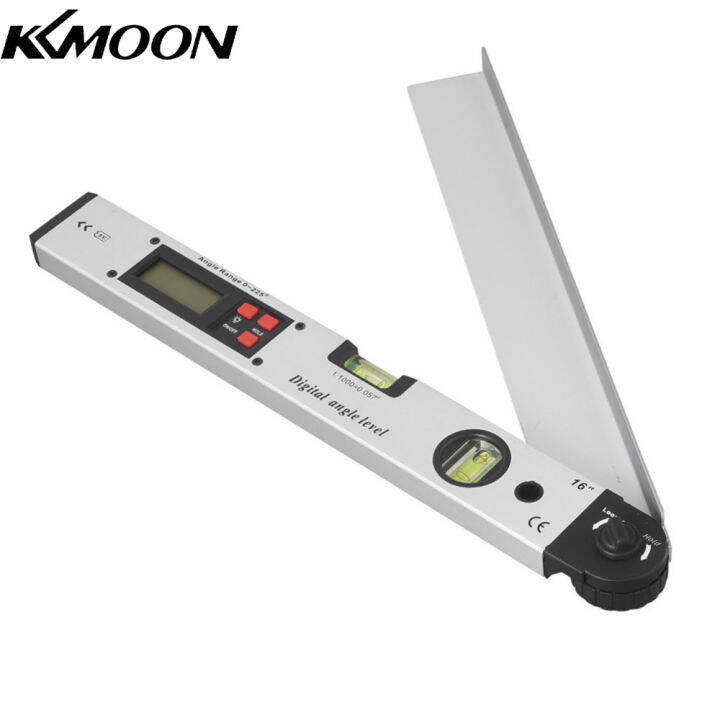 kkmoon-ไม้โปรแทรกเตอร์ไฟฟ้า-lcd-ระดับมุมดิจิตอล225องศาขนาด16นิ้วพร้อมเกจวัดมุมงานไม้อลูมิเนียมอัลลอยด์แนวนอนแนวตั้ง