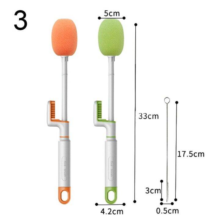 endeavor-ซิลิโคนทำจากซิลิโคน-แปรงขวดน้ำ-แบบ3-in-1-ใช้งานได้หลากหลาย-แปรงฟองน้ำฟองน้ำ-อุปกรณ์เสริมเสริม-ด้ามจับแบบยาว-แปรงทำความสะอาด-อุปกรณ์สำหรับห้องครัว