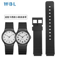 Suitable for Casio small black watch student watch strap MQ-24 58MQ-71MW-59 resin silicone strap 16mm