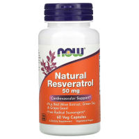 NOW Foods Natural Resveratrol 50 mg 60 Veg Capsules