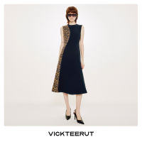 VICKTEERUT (ราคาปกติ 12,000-.) Re-Edition Sleeveless Flared Dress เดรสแขนกุด ทรงบาน ตัดต่อลาย