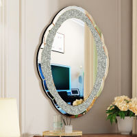 ARTLOGE 60x80cm กระจกห้องน้ำ Cloud-shape Crystal Crushed Diamonds Wall Mirror กระจกแต่งหน้า กระจกติดผนัง