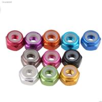 ✓✿♞ 10pcs M2 M2.5 M3 M4 M5 M6 Blue Pink Orange Purple Green Red Grey Aluminum Alloy Nylon Insert Lock Nut Locknut Anodized Nut