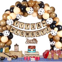 Western Themed Brown บอลลูน Garland It S A คาวบอยแบนเนอร์เค้ก Topper สำหรับ Boys Western Little คาวบอย Baby Shower Decorations