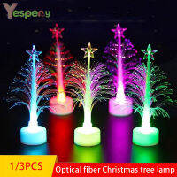 YESPERY 1/3Pcs ไฟ LED ไฟเบอร์ออปติก Nightlight Christmas Tree Lamp Light Children Xmas Gift