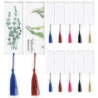 10PC 20PC 40PC Blank Transparent Acrylic Bookmark With Tassel Set DIY Clothing Bags Gift Packaging Decoration Tags