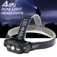 IR Motion Sensor Headlamp XM-L2+2*COB LED Max.1000LM Headlight 2170018650 Rechargeable Head Torch Camping Fishing Hunting